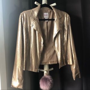 Rose gold sequenced jacket